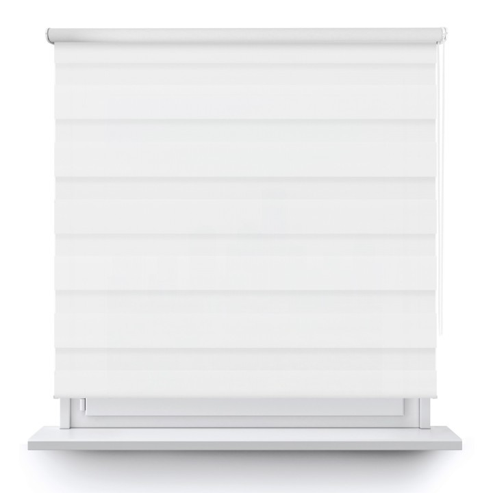 Roleta wolnowisząca Dzień Noc Przyciemniająca Classic Biała 1