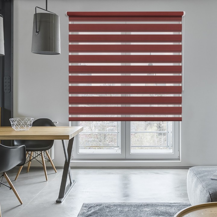 Roleta wolnowisząca Dzień Noc Przyciemniająca Classic Brązowa 1217