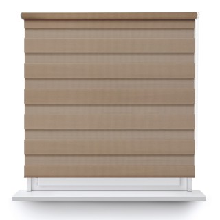 Roleta wolnowisząca Dzień Noc Przyciemniająca Classic Ciemnobeżowa 2