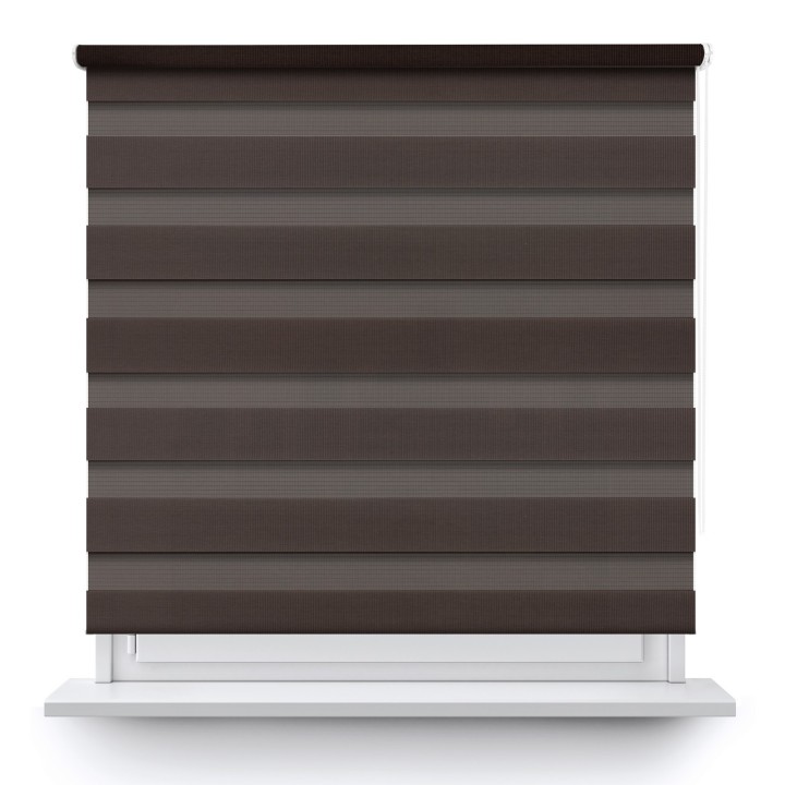 Roleta wolnowisząca Dzień Noc Przyciemniająca Classic Ciemnobrązowa 4