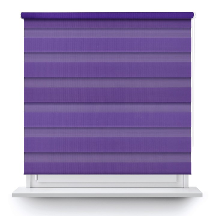 Roleta wolnowisząca Dzień Noc Przyciemniająca Classic Fioletowa 608
