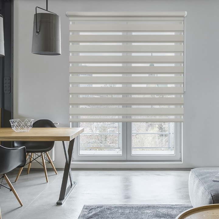 Roleta wolnowisząca Dzień Noc Przyciemniająca Classic Jasnoszara 21