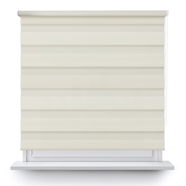 Roleta wolnowisząca Dzień Noc Przyciemniająca Classic Kremowa 3