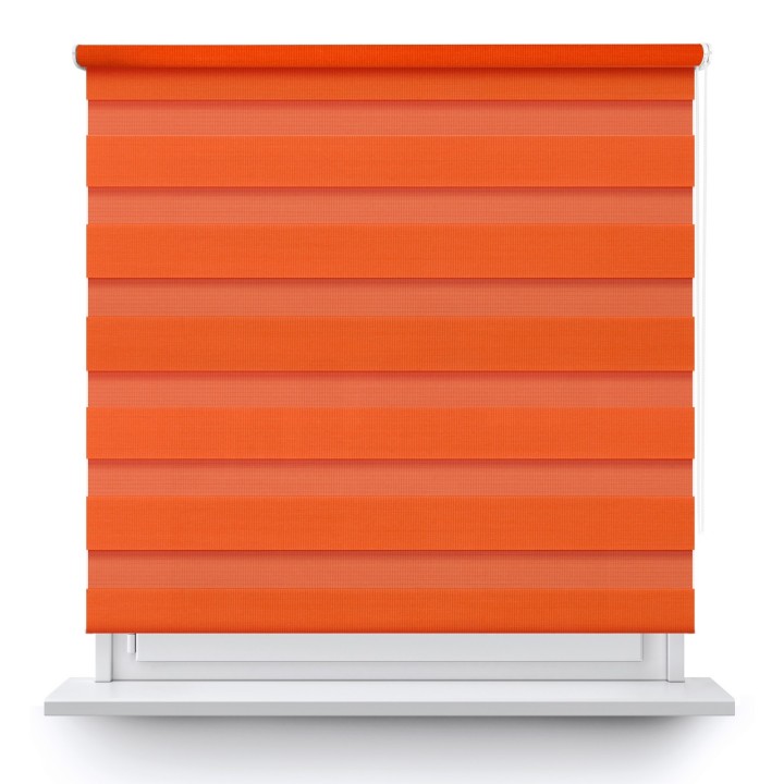 Roleta wolnowisząca Dzień Noc Przyciemniająca Classic Pomarańczowa 1213
