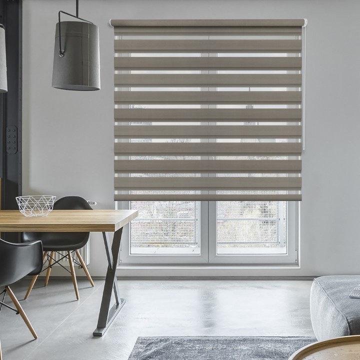 Roleta wolnowisząca Dzień Noc Przyciemniająca Classic Szara 1219