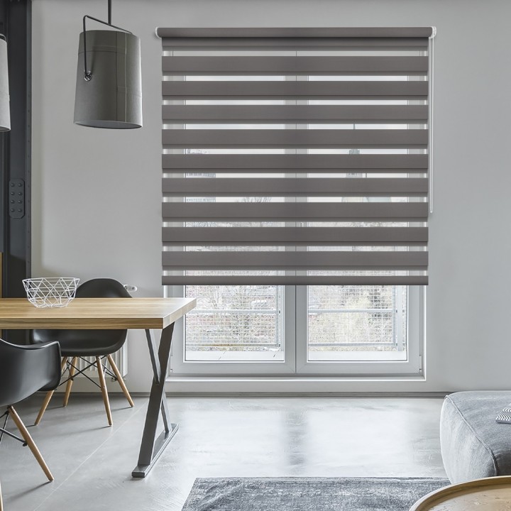 Roleta wolnowisząca Dzień Noc Przyciemniająca Classic Szara 1220
