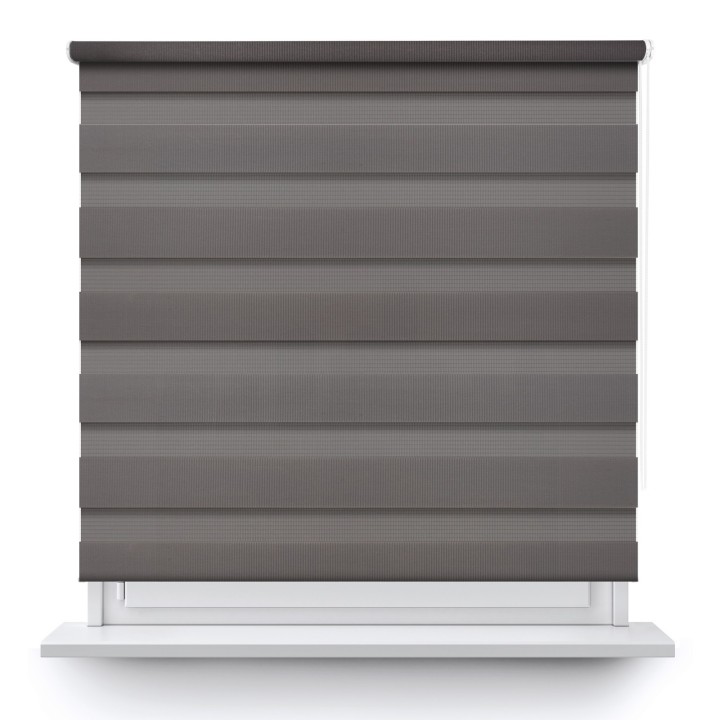 Roleta wolnowisząca Dzień Noc Przyciemniająca Classic Szara 1220