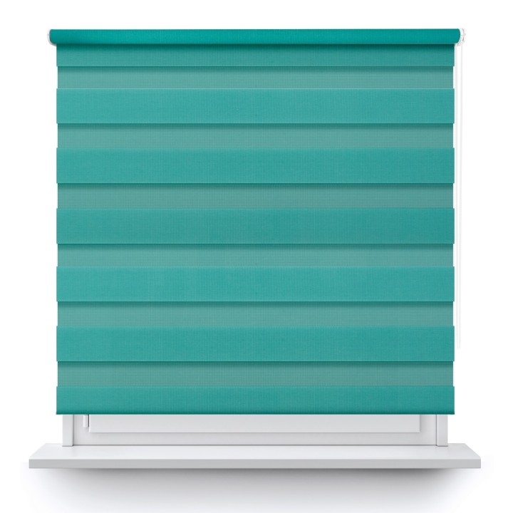 Roleta wolnowisząca Dzień Noc Przyciemniająca Classic Turkusowa 1208