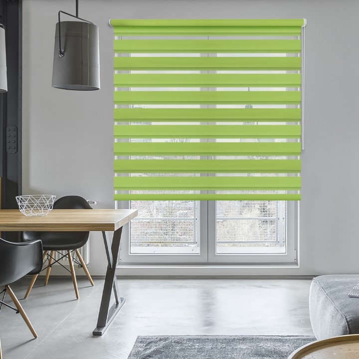 Roleta wolnowisząca Dzień Noc Przyciemniająca Classic Zielona Ag312
