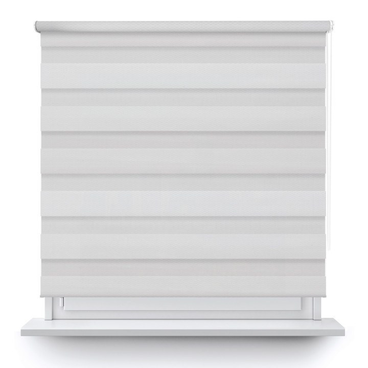 Roleta wolnowisząca Dzień Noc Przyciemniająca Essential Biała 1701