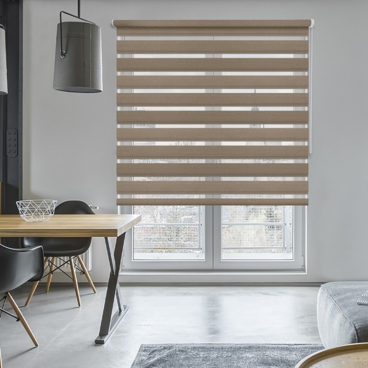 Roleta wolnowisząca Dzień Noc Przyciemniająca Essential Brązowa 1704