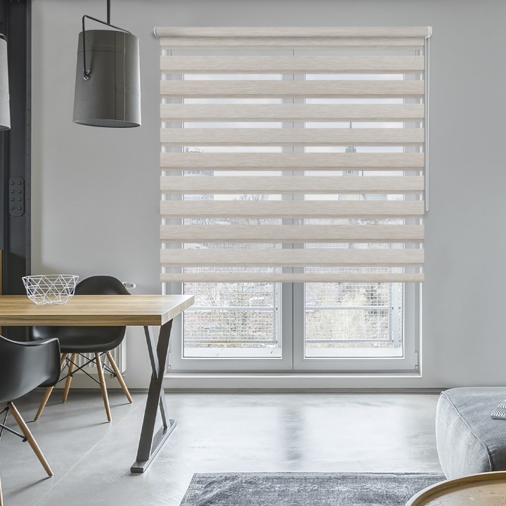 Roleta wolnowisząca Dzień Noc Przyciemniająca Forest Beżowa 9208