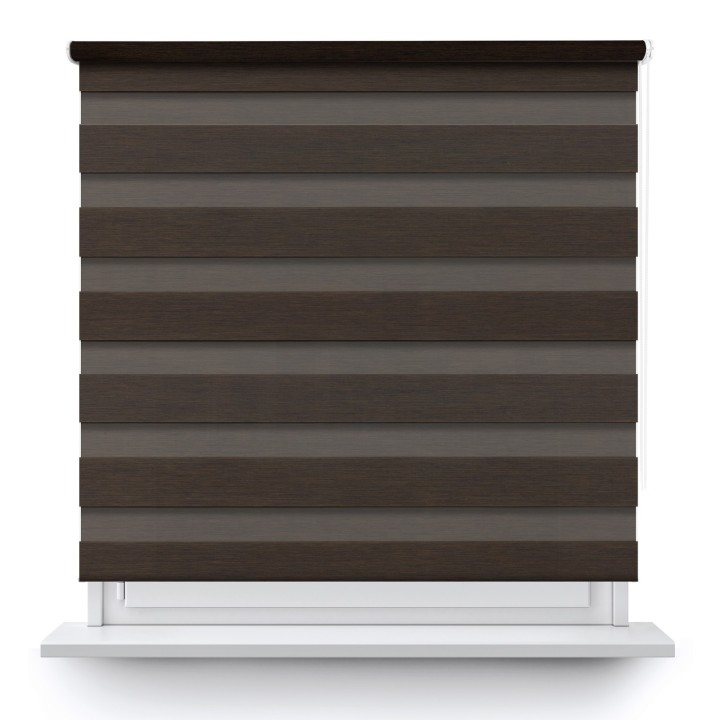 Roleta wolnowisząca Dzień Noc Przyciemniająca Forest Ciemnobrązowa 9209