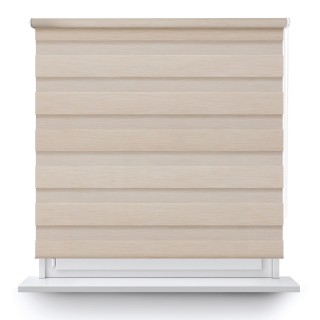 Roleta wolnowisząca Dzień Noc Przyciemniająca Forest Kremowa 9203