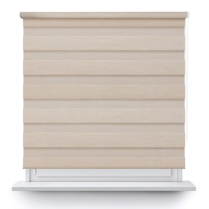 Roleta wolnowisząca Dzień Noc Przyciemniająca Forest Kremowa 9203