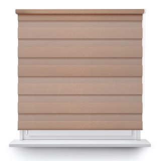 Roleta wolnowisząca Dzień Noc Przyciemniająca Glossy Elegance Brązowa 15898