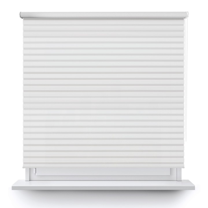 Roleta wolnowisząca Dzień Noc Przyciemniająca Modern Biała 1801