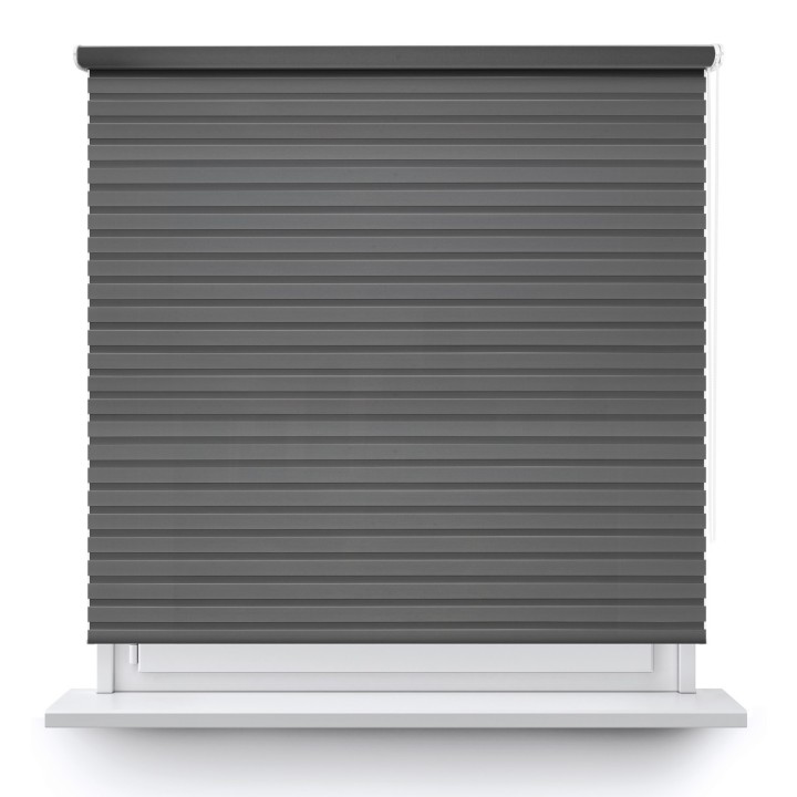 Roleta wolnowisząca Dzień Noc Przyciemniająca Modern Szara 1804