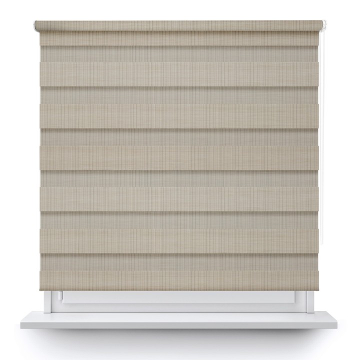 Roleta wolnowisząca Dzień Noc Przyciemniająca Organza Beżowa 2