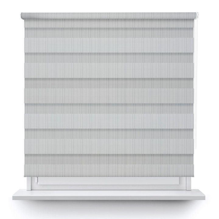 Roleta wolnowisząca Dzień Noc Przyciemniająca Organza Szara 1