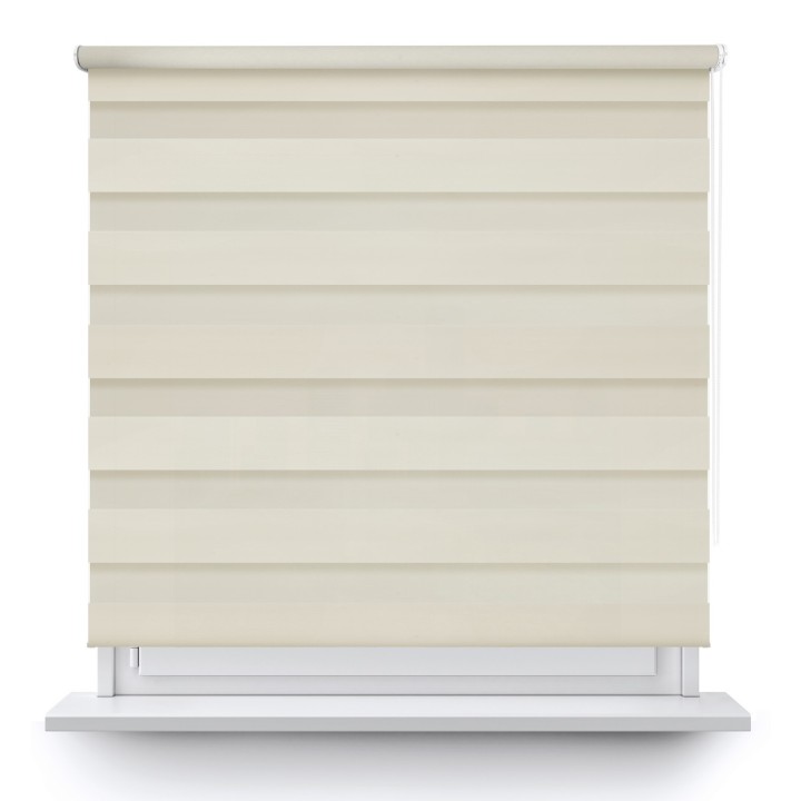 Roleta wolnowisząca Dzień Noc Przyciemniająca Romance Kremowa 1023