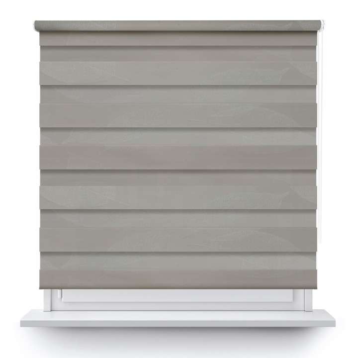 Roleta wolnowisząca Dzień Noc Przyciemniająca Romance Szara 1045