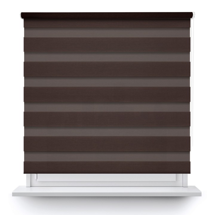 Roleta wolnowisząca Dzień Noc Przyciemniająca Spotlight Ciemnobrązowa 2027