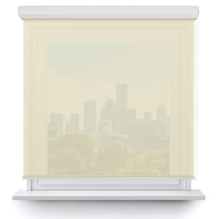 Roleta w kasecie aluminium Gładka Przyciemniająca Screen Biała 2001