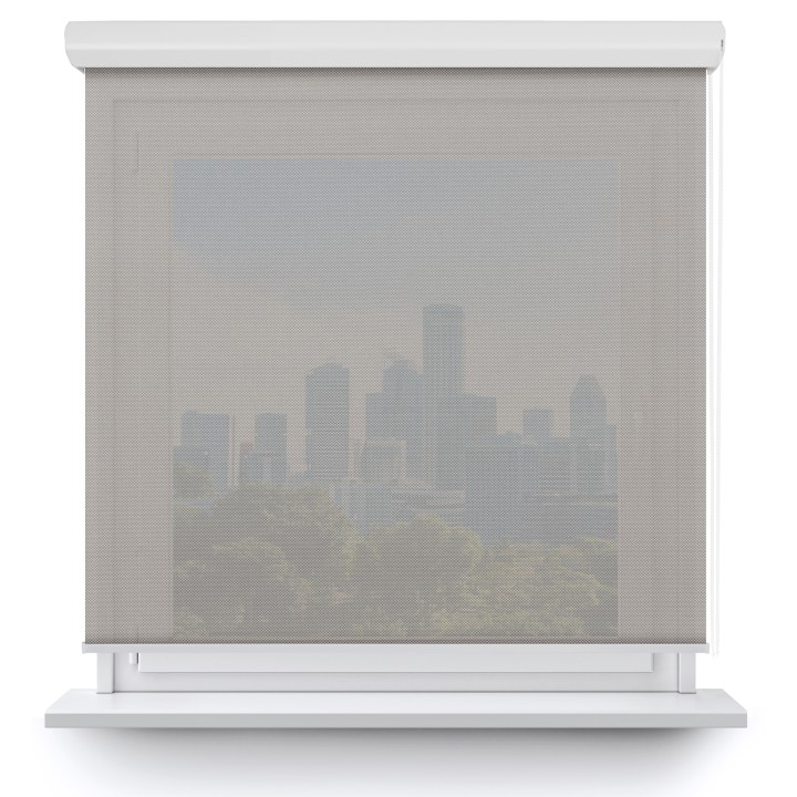 Roleta w kasecie aluminium Gładka Przyciemniająca Screen Szara 203