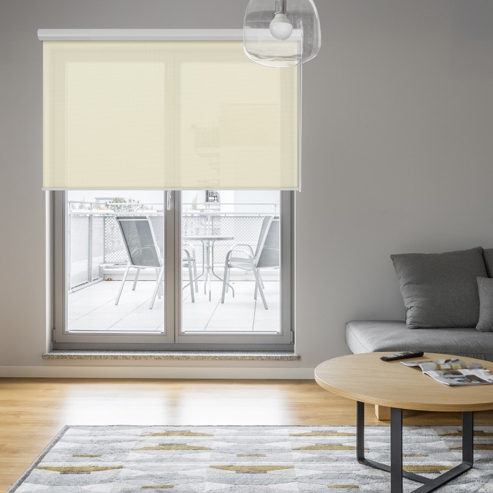 Roleta w kasecie aluminium Gładka Przyciemniająca Screen Biała 2001