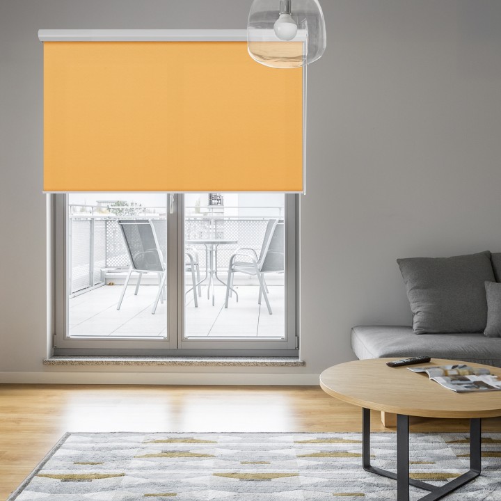 Roleta w kasecie aluminium Gładka Przyciemniająca Gładka Pomarańczowa 1816