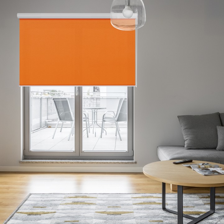 Roleta w kasecie aluminium Gładka Przyciemniająca Gładka Pomarańczowa 1865