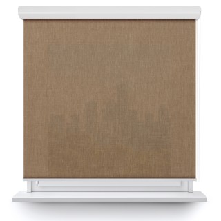 Roleta w kasecie aluminium Gładka Przyciemniająca Melange Brązowa 737