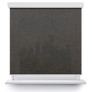 Roleta w kasecie aluminium Gładka Przyciemniająca Melange Czarna 738