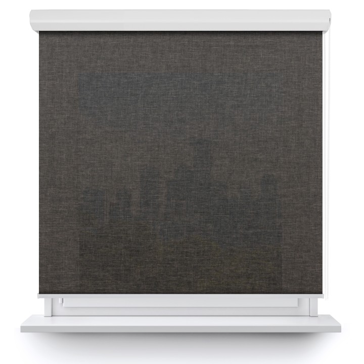Roleta w kasecie aluminium Gładka Przyciemniająca Melange Czarna 738