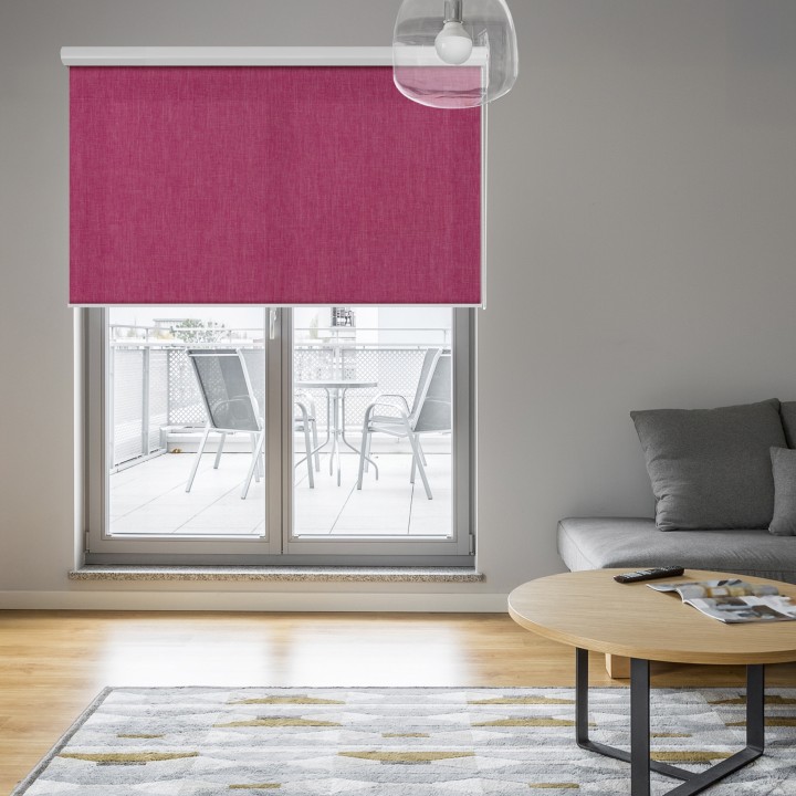 Roleta w kasecie aluminium Gładka Przyciemniająca Melange Różowa 736