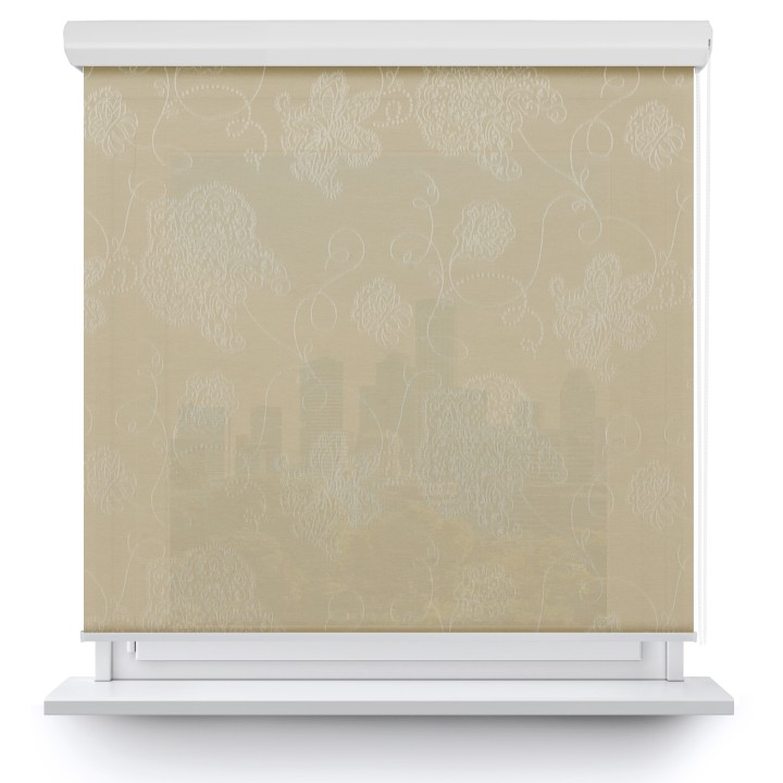 Roleta w kasecie aluminium Gładka Przyciemniająca Magnolia Jasnobeżowa 404