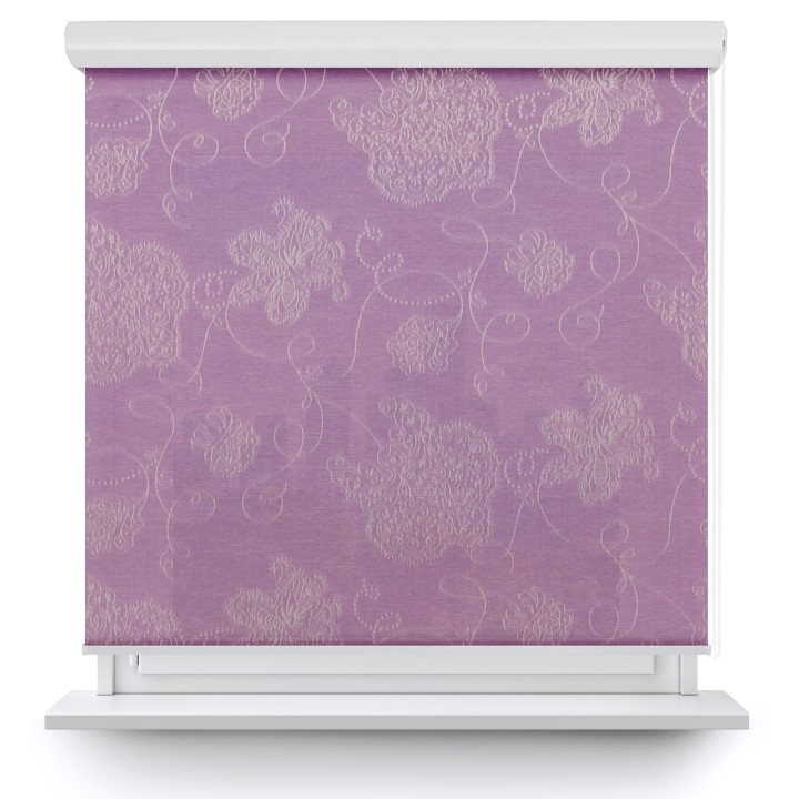 Roleta w kasecie aluminium Gładka Przyciemniająca Magnolia Fioletowa 409