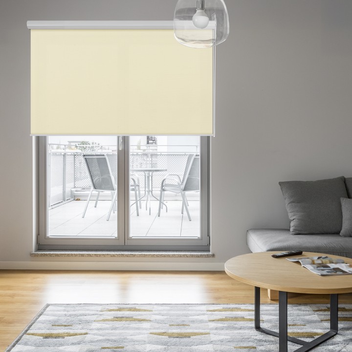 Roleta w kasecie aluminium Gładka Przyciemniająca Madryt Biała 850