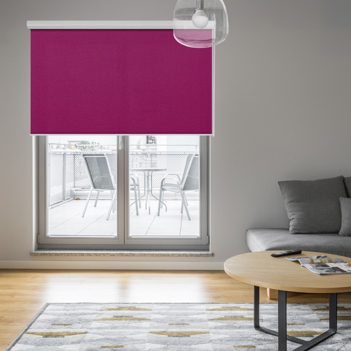 Roleta w kasecie aluminium Gładka Przyciemniająca Madryt Fioletowa 854