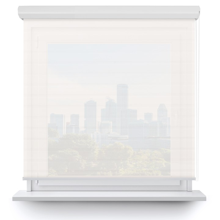 Roleta w kasecie aluminium Gładka Przyciemniająca Ex Paski Biała 71