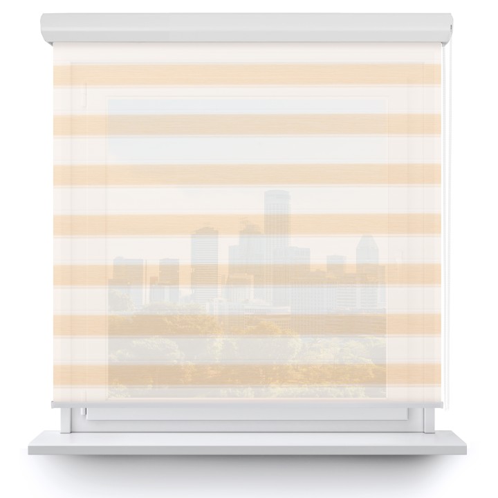 Roleta w kasecie aluminium Gładka Przyciemniająca Ex Paski Beżowa 74