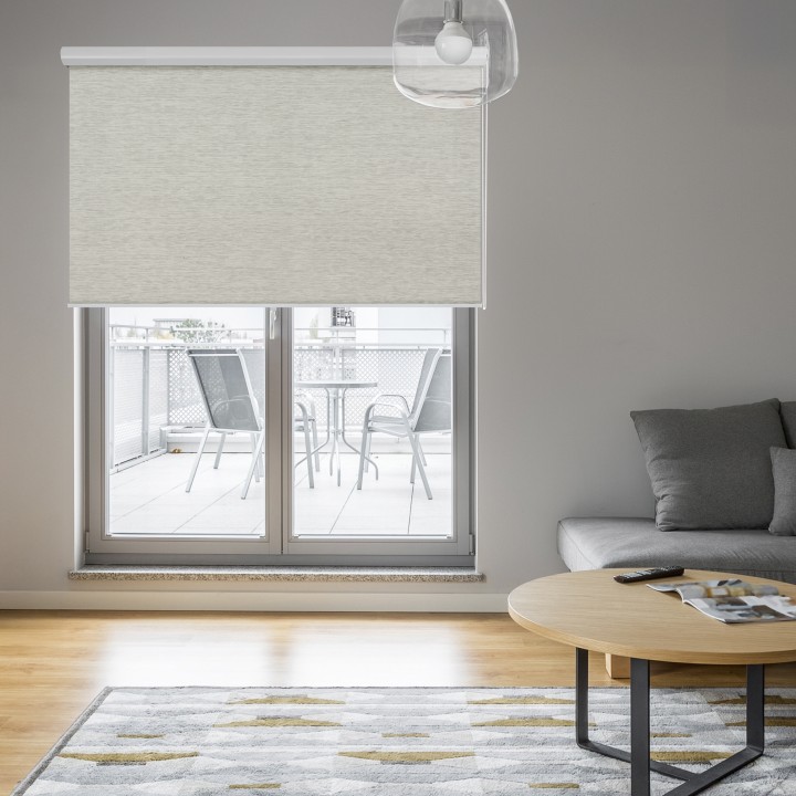 Roleta w kasecie aluminium Gładka Zaciemniająca EX Termo Blackout Szara 30