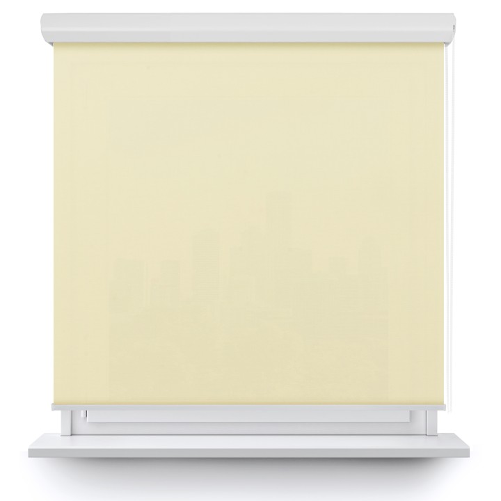 Roleta w kasecie aluminium Gładka Przyciemniająca Eden Kremowa 127
