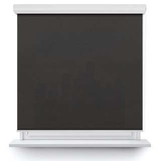 Roleta w kasecie aluminium Gładka Przyciemniająca Eden Ciemnoszara 136