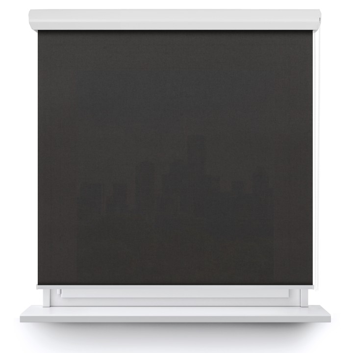 Roleta w kasecie aluminium Gładka Przyciemniająca Eden Ciemnoszara 136