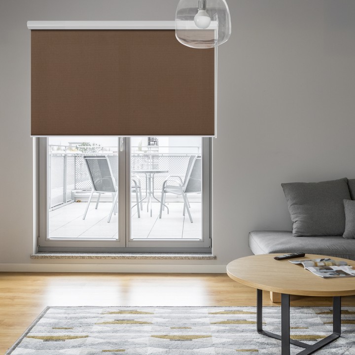 Roleta w kasecie aluminium Gładka Przyciemniająca Eden Brazowy 132