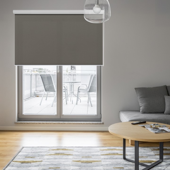 Roleta w kasecie aluminium Gładka Przyciemniająca Eden Szara 139