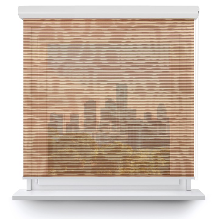Roleta w kasecie aluminium Gładka Przyciemniająca Borneo Brązowa 104