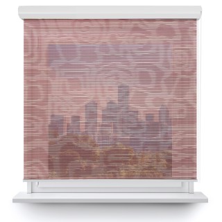 Roleta w kasecie aluminium Gładka Przyciemniająca Borneo Bordowa 106